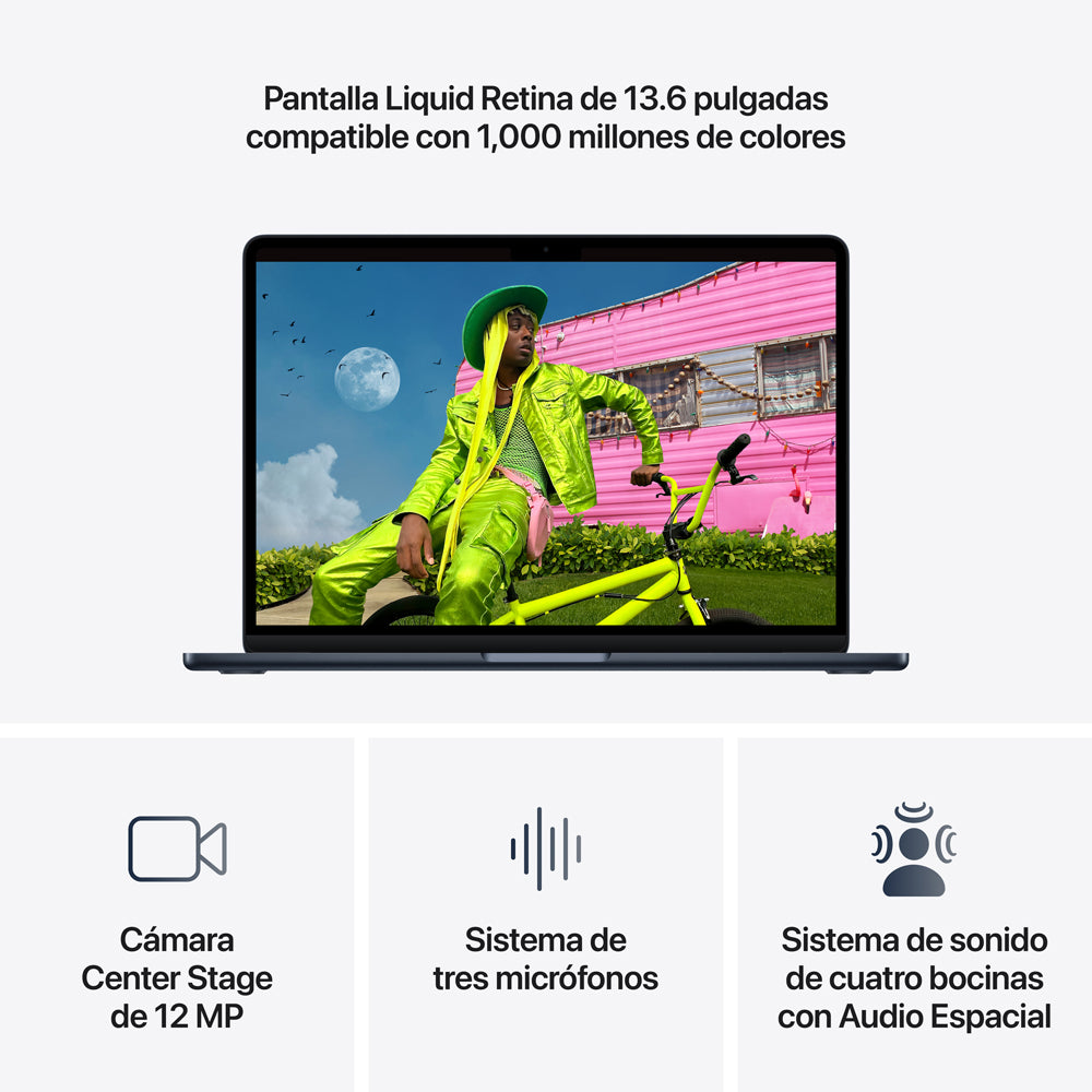 13-inch MacBook Air: Apple M5 chip with 10‑core CPU and 8‑core GPU, 16GB, 512GB SSD - Midnight