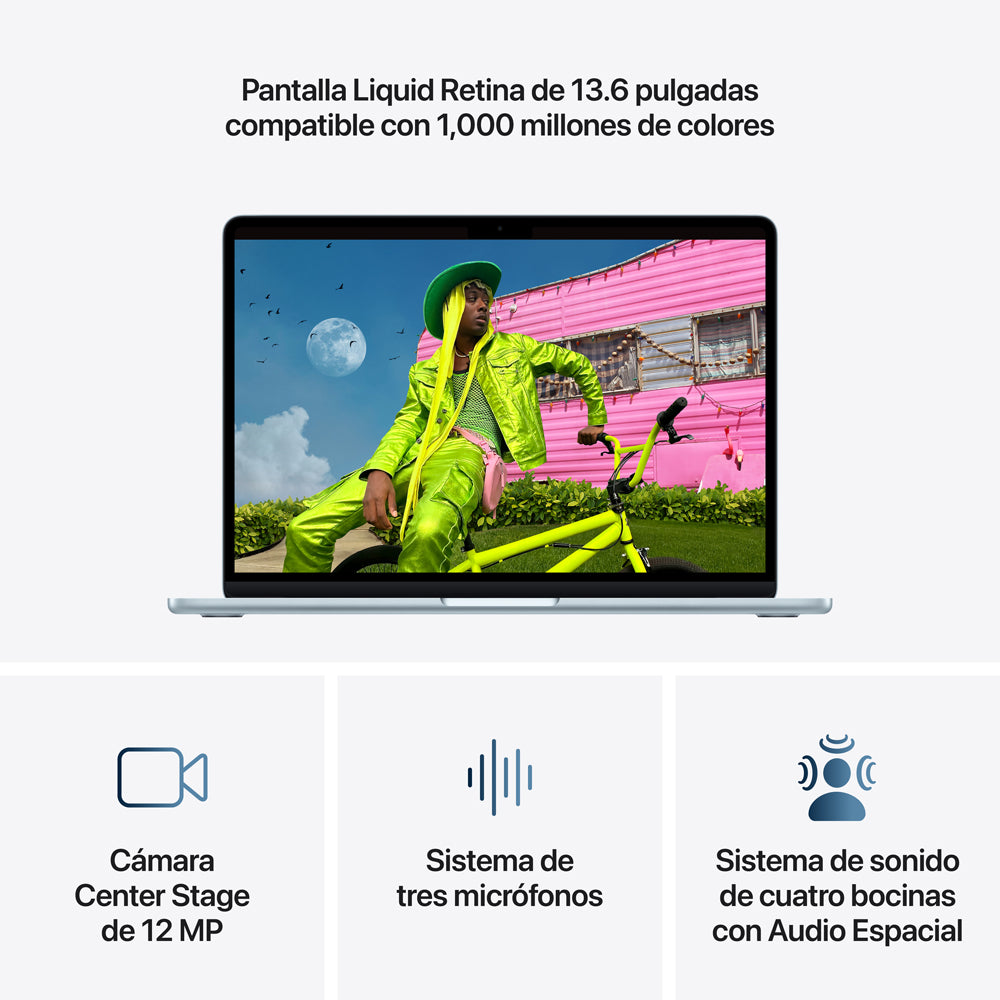 13-inch MacBook Air: Apple M5 chip with 10‑core CPU and 10‑core GPU, 16GB, 1TB SSD - Sky Blue