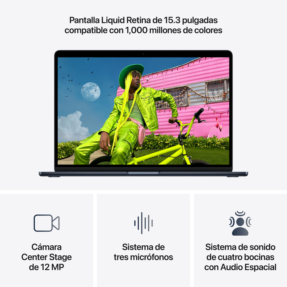 15-inch MacBook Air: Apple M5 chip with 10‑core CPU and 10‑core GPU, 16GB, 512GB SSD - Midnight