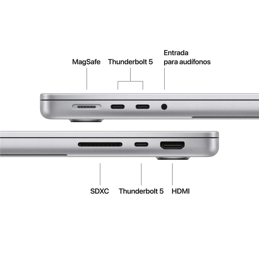 14-inch MacBook Pro: Apple M5 Pro chip with 15‑core CPU and 16‑core GPU, 24GB, 2TB SSD - Silver